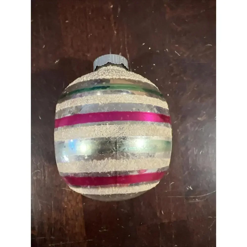 Vintage Shiny Brite Christmas Ornament Star Reflector Double Indent Stripes 1289 - Picture 2 of 6